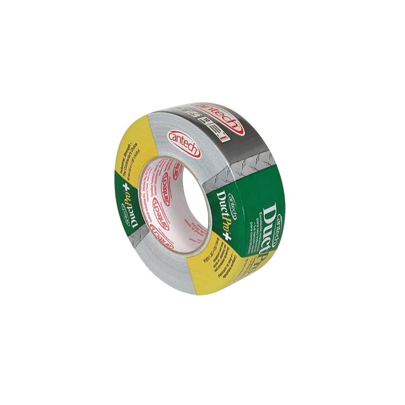 Cantech DUCTPRO 398 Series 398-21 Duct Tape, 50 m L, 48 mm W, Polyethylene Backing, Gray Gray