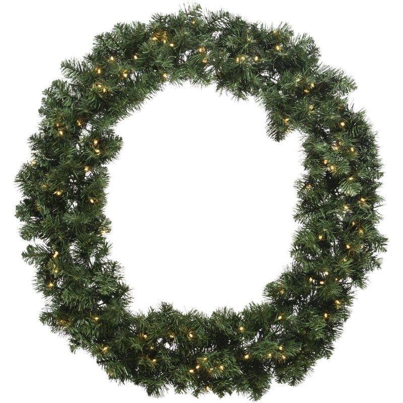 Everlands Imperial Battery Operated Prelit LED Wreath Green