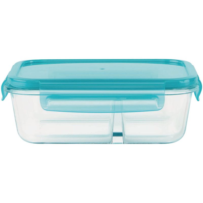Pyrex MealBox Divided Glass Storage Container 3.4 Cup