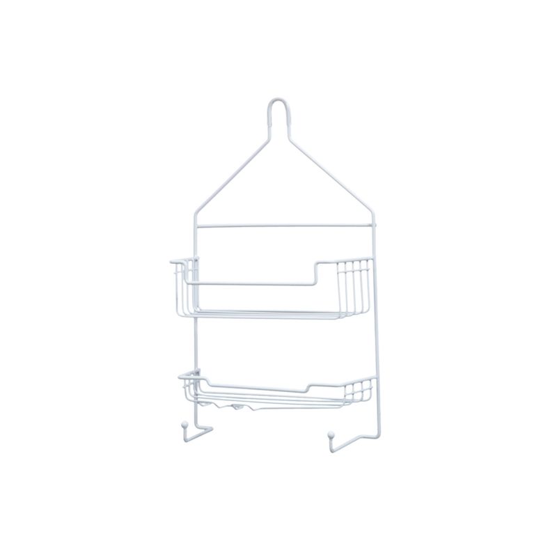 Kenney KN614121 Hanging Shower Caddy, 2-Shelf, Metal White