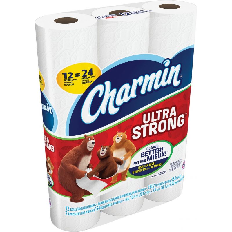 Charmin Ultra Strong Toilet Paper White (Pack of 4)