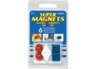Master Magnetics Magnetic Note Holder Push Pins Red/White/Blue