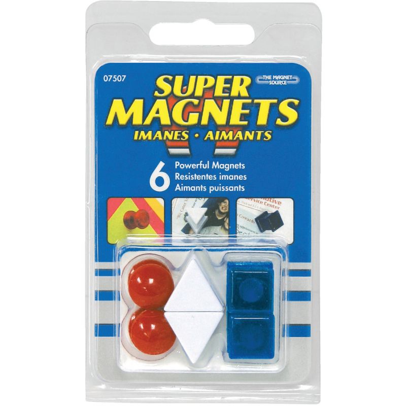 Master Magnetics Magnetic Note Holder Push Pins Red/White/Blue