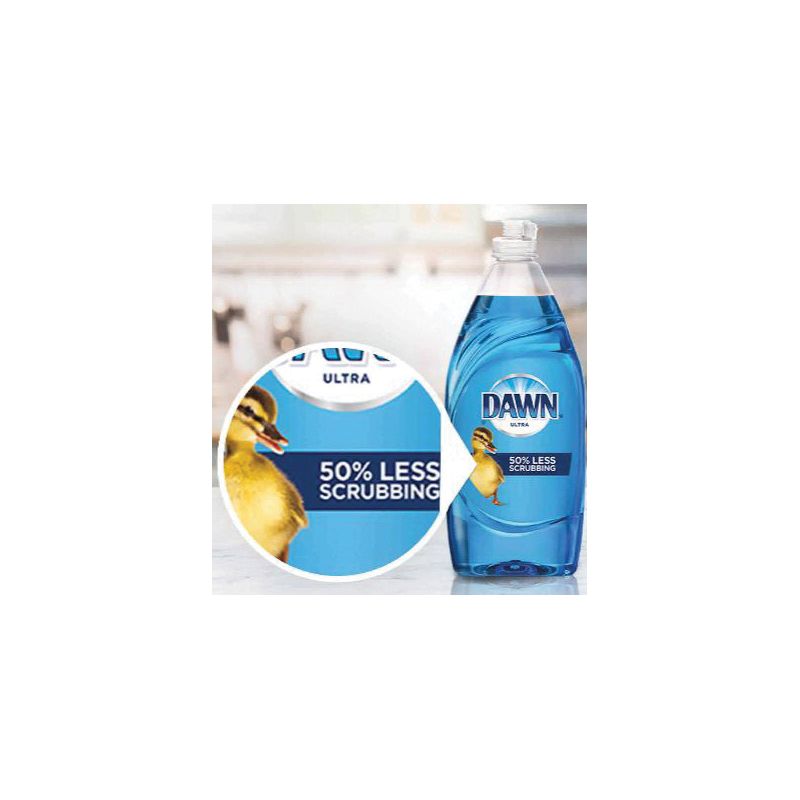 Dawn Ultra 80736874 Dishwashing Detergent, 18 oz, Bottle, Liquid, Pleasant, Clear to Blue Clear To Blue