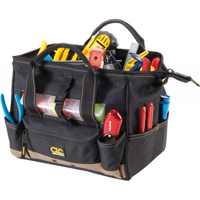 CLC 21-Pocket Tool Bag with Top-Side Tray Black