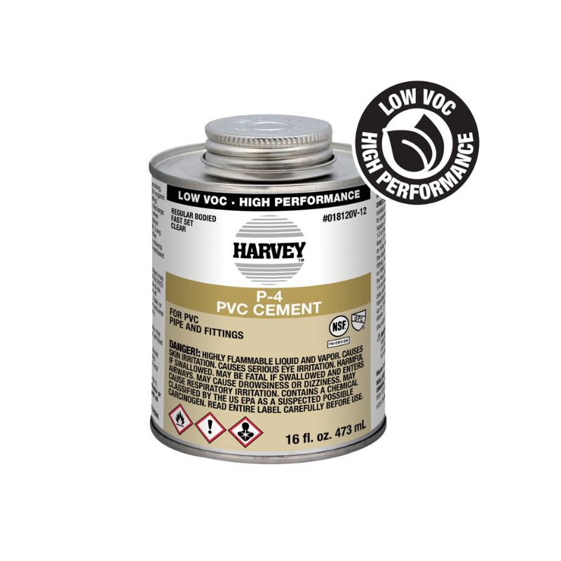 Harvey 018120V-12 Regular-Bodied Fast Set Cement, 16 oz Can, Liquid, Clear Clear