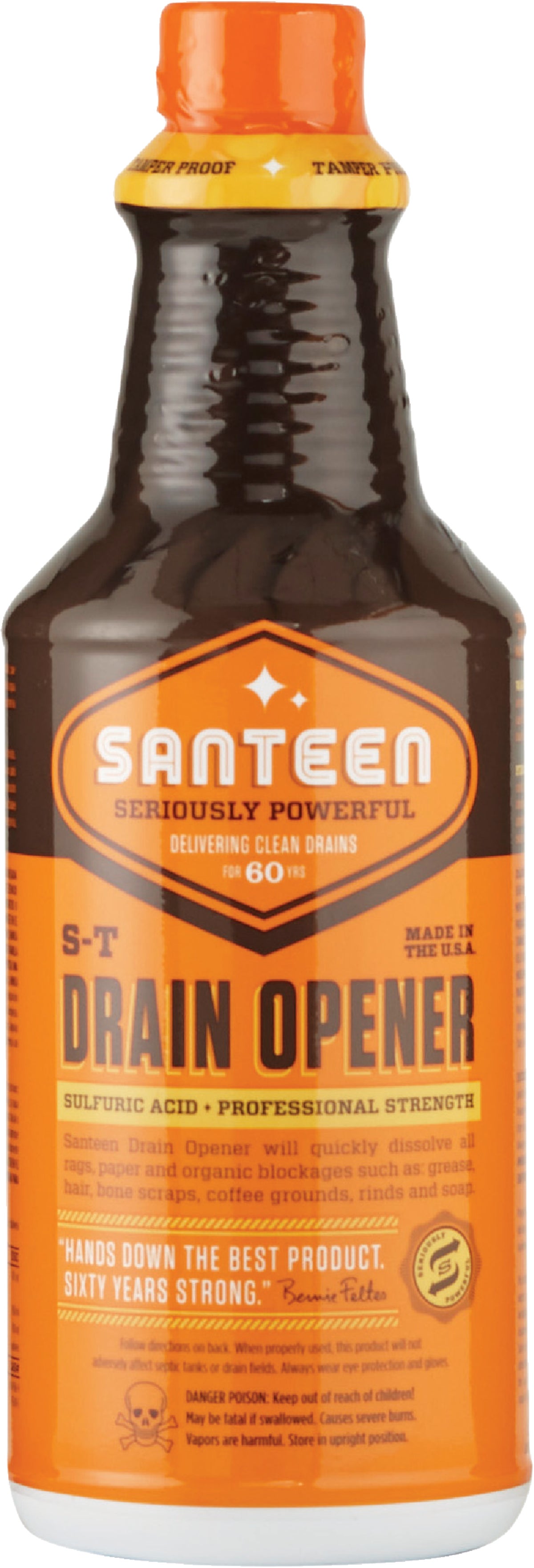 Santeen 700-6 Hair and Grease Clog Remover, 32 oz, Bottle 6 Pack
