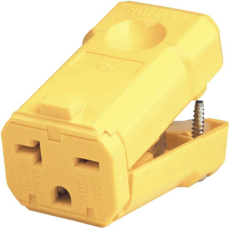 Leviton Python Cord Connector Yellow, 20
