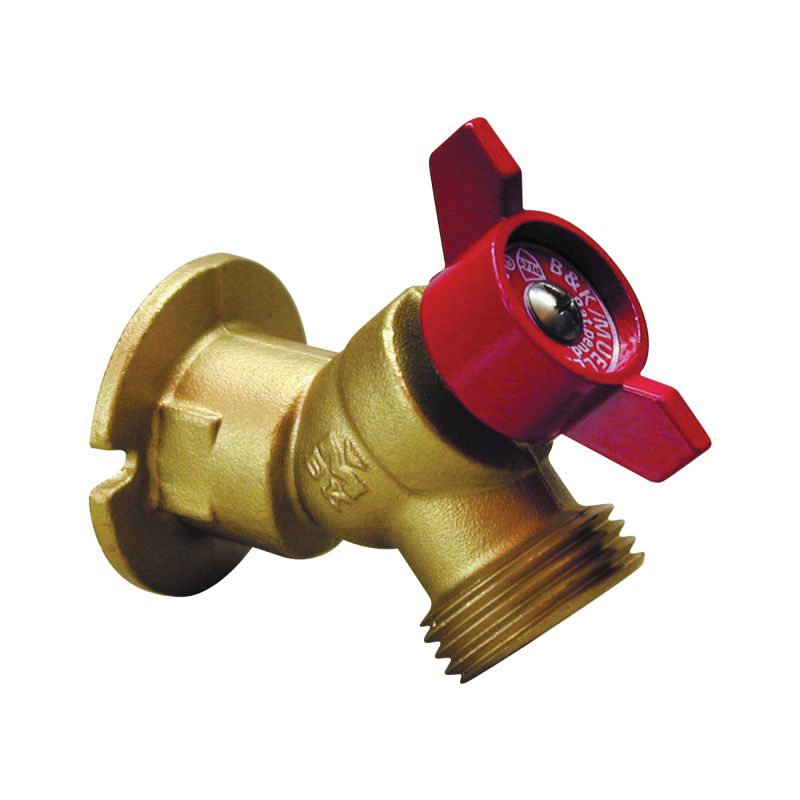 B &amp; K 108-054HN Sillcock Valve, 3/4 x 3/4 in Connection, FPT x Male Hose, 125 psi Pressure, Brass Body