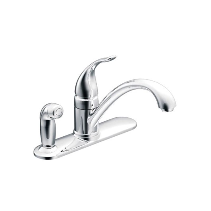 Moen Torrance Series CA87484 Kitchen Faucet, 1.5 gpm, 1-Faucet Handle, 3-Faucet Hole, Metal, Chrome Plated