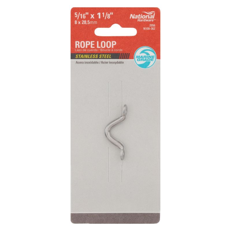 National Hardware N100-362 Rope Loop, Stainless Steel, 1/CD