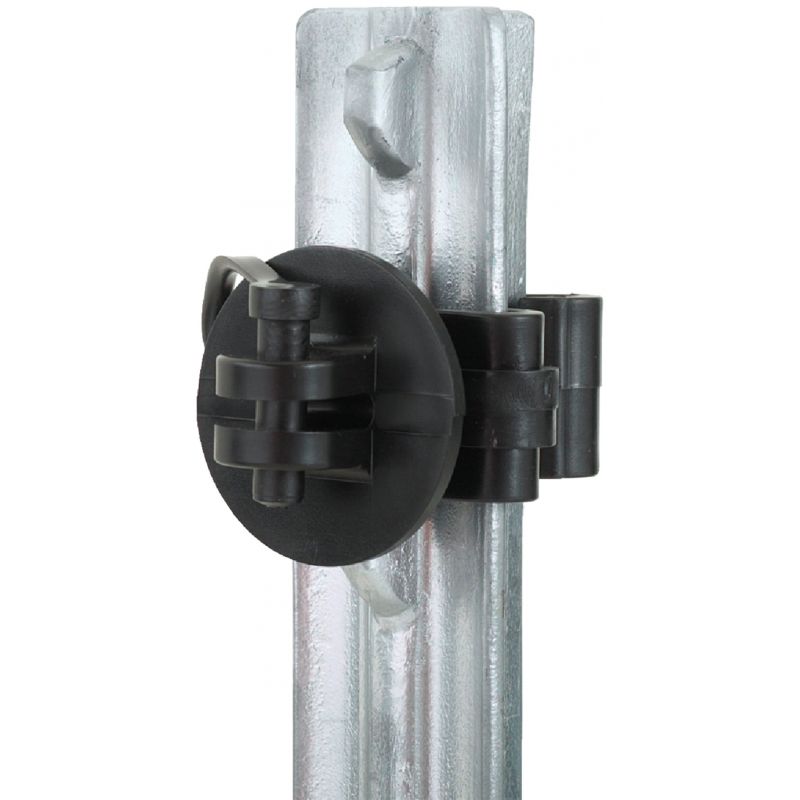 Dare T-Post Pinlock Electric Fence Insulator Black, Snap-On