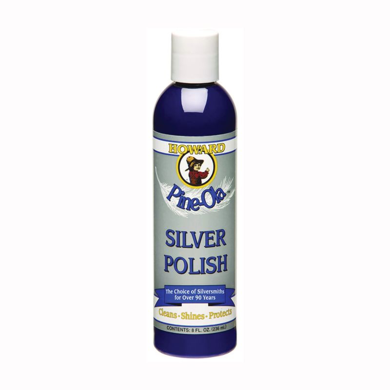 Howard Pine-Ola SP0008 Silver Polish, 8 oz, Bottle, Liquid, Mild Pine, Gray Gray