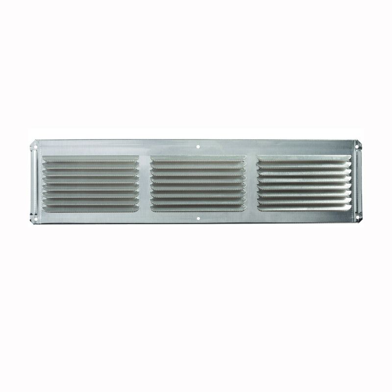 Master Flow EAC16X4 Undereave Vent, 4 in L, 16 in W, 26 sq-ft Net Free Ventilating Area, Aluminum, Mill