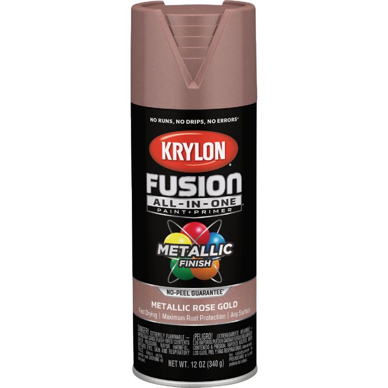 Krylon Fusion All-In-One Spray Paint &amp; Primer Rose Gold, 12 Oz.