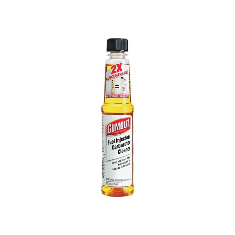 Gumout 510021 Fuel Injector and Carburetor Cleaner, 6 oz, Hydrocarbon Yellow