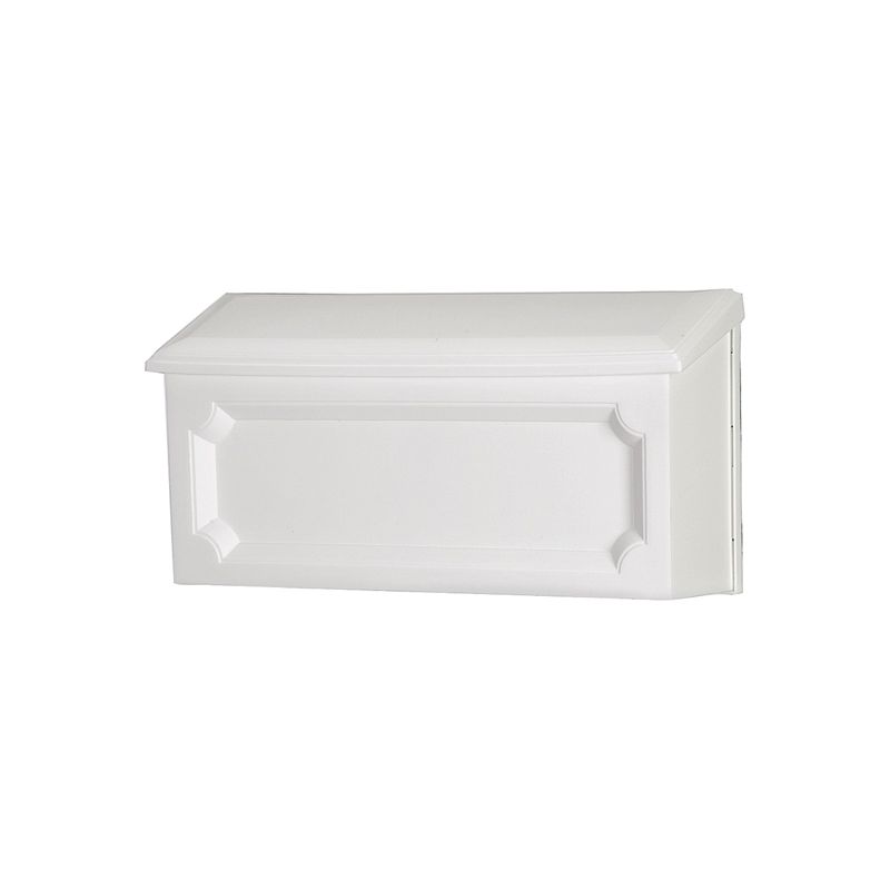Gibraltar Mailboxes Windsor Series WMH00W04 Mailbox, 288.6 cu-in Capacity, Polypropylene, White, 15-1/2 in W, 4.7 in D 288.6 Cu-in, White