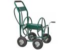 Best Garden 4 Wheel Metal Portable Hose Reel Green