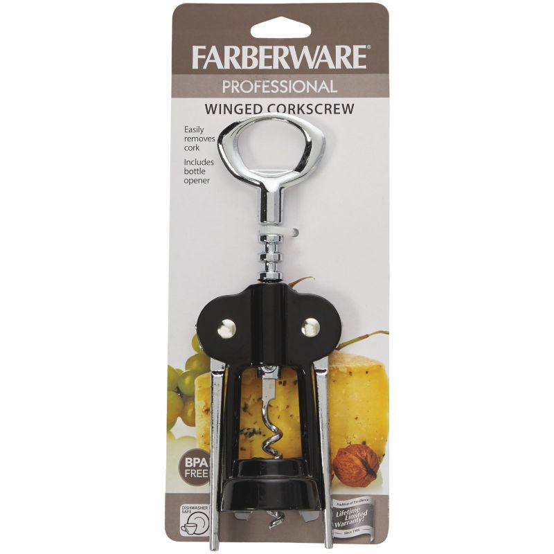 Farberware Professional Can Bottle Opener, One size, Black/Silver