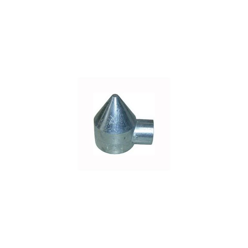 Stephens Pipe &amp; Steel HD42041RP Bullet Cap, 1-Way, Aluminum, For: 1-3/8 in Top Rail and 2-1/2 in Line Post