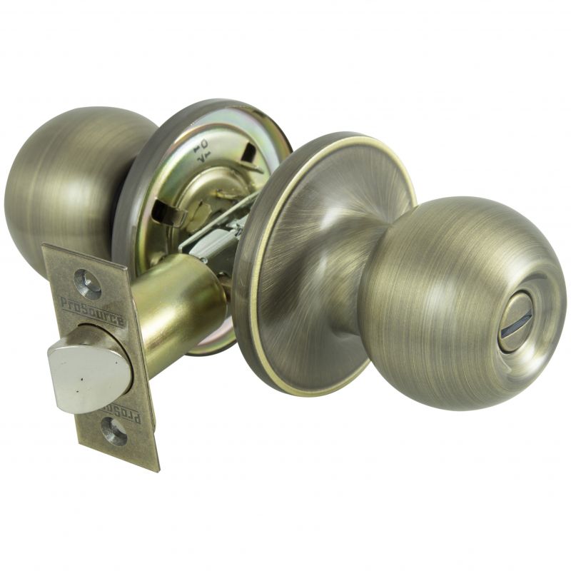 ProSource Privacy Lockset, Tubular Design, Brass