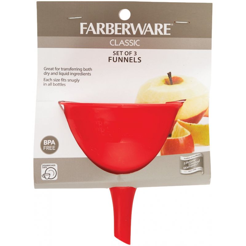 Farberware Funnel Set Red