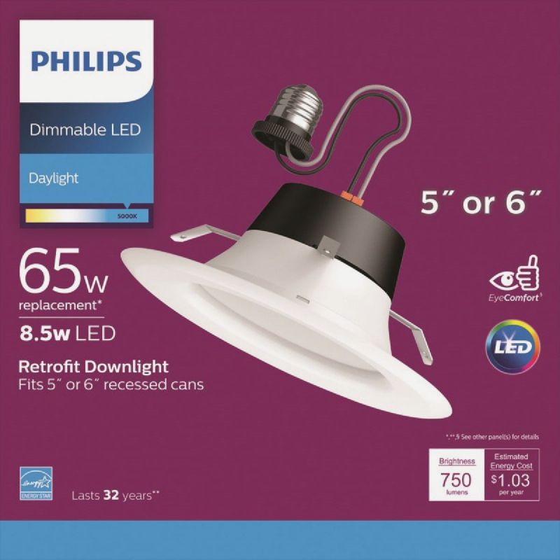 Philips Retrofit 10W LED Recessed Light Kit White