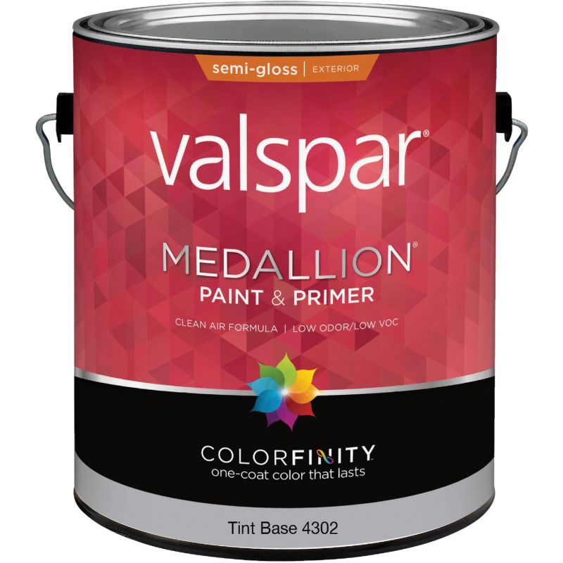 Valspar Medallion 100% Acrylic Paint &amp; Primer Exterior House Paint Tint Base, 1 Gal.