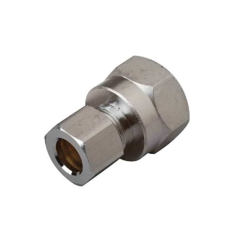 Moen M-Line Series M4415 Female Supply Connector, 3/8 x 1/2 in, Compression x FIP, Brass, Chrome
