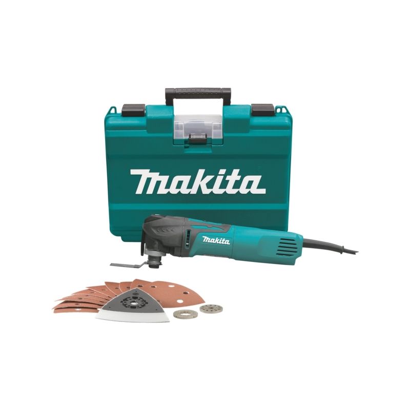 Makita TM3010CX1 Multi-Tool Kit, 3 A, 6000 to 20,000 opm, 3.2 deg Oscillating