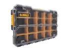 DeWALT DWST14835 Pro Organizer, 17-5/8 in L, 6-5/8 in W, 2-7/8 in H, 10-Compartment, Polycarbonate, Black Black