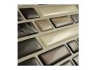 Smart Tiles Mosaik Series SM1034-4 Wall Tile, 10 in L Tile, 10.06 in W Tile, Bellagio Keystone Pattern, Vinyl Beige/Bronze/Brown (Pack of 6)