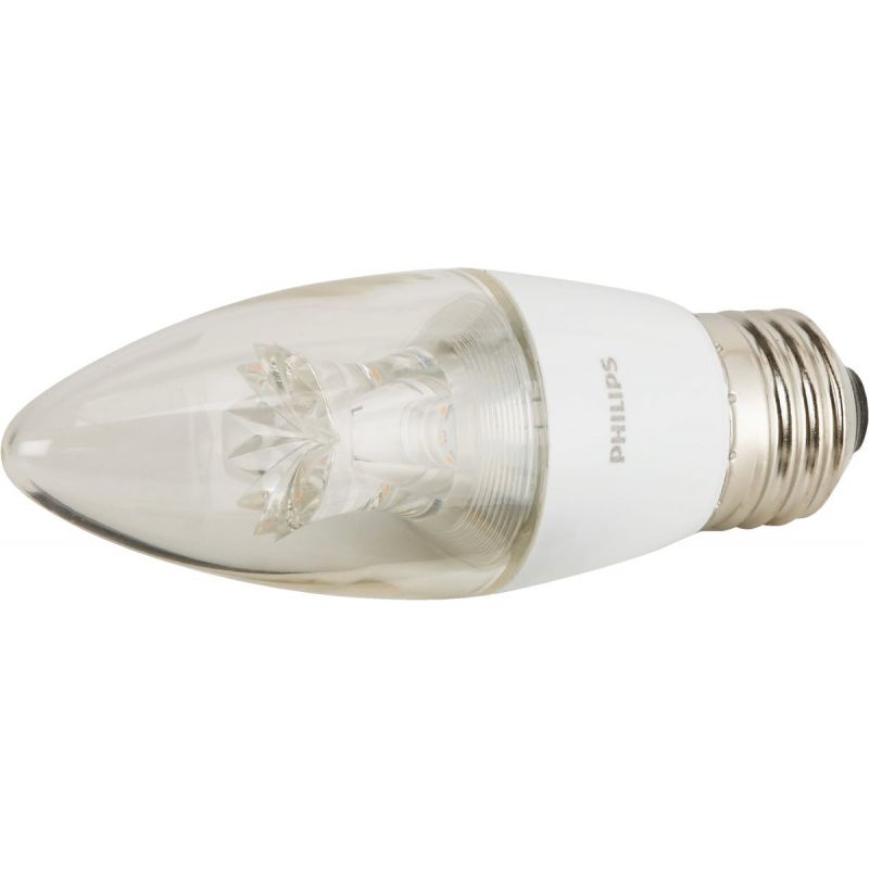 Philips Warm Glow B12 Candelabra Dimmable LED Decorative Light Bulb