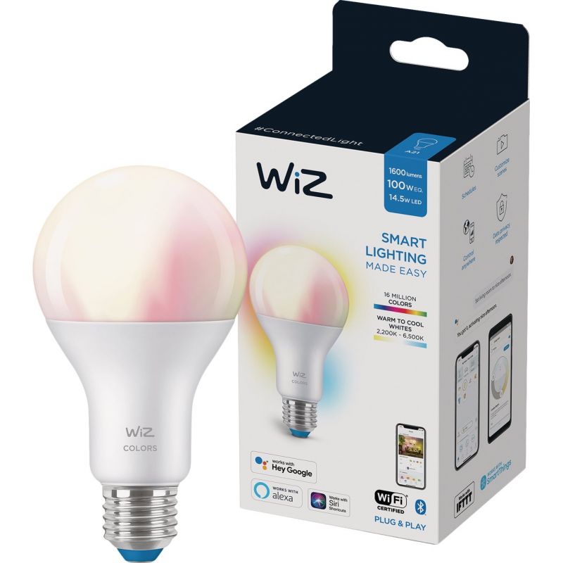 Rebellion old Ie Buy Wiz A21 Color Changing Smart LED Light Bulb
