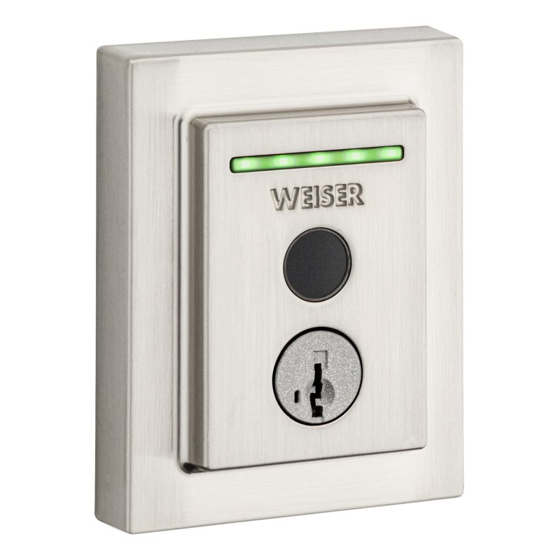 Weiser Halo Touch Contemporary Series 9GED30000-003 Electronic Deadbolt, Contemporary Design, Satin Nickel, Residential