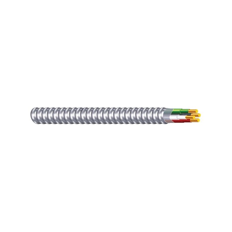 Southwire Armorlite 55222710 Armored Cable, 14 AWG Cable, 3 -Conductor, 10 m L, Copper Conductor
