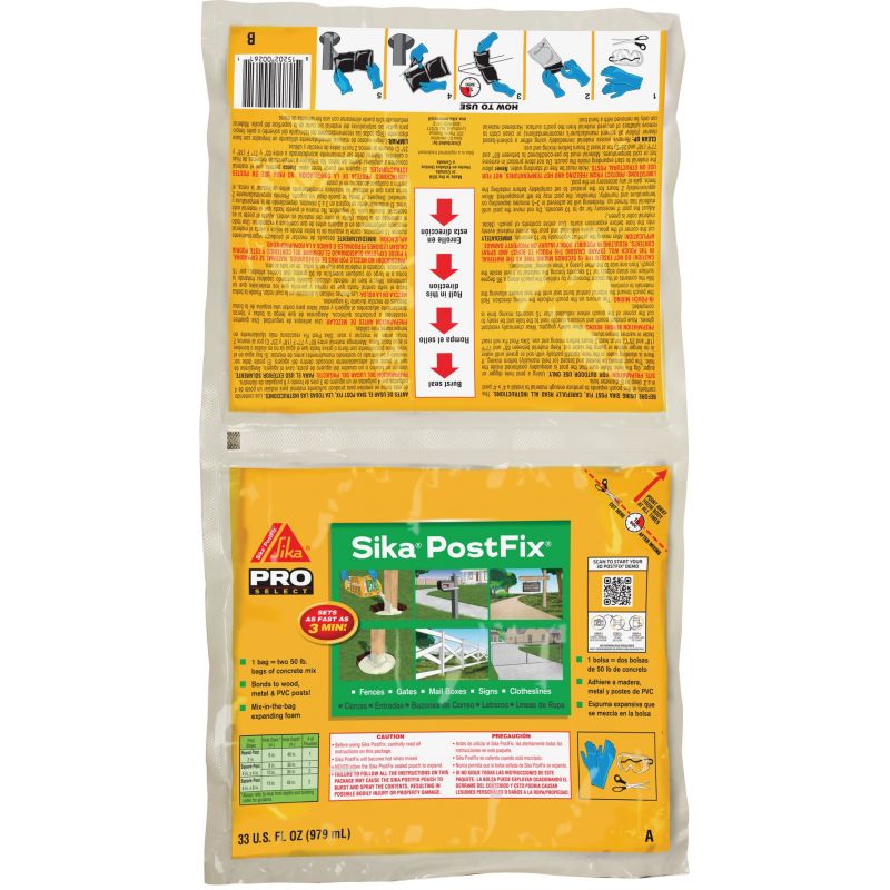Sika Post Fix Concrete Alternative 33 Oz., 4x4 Post In 8 In. X 3 Ft. Hole, Green (Pack of 10)