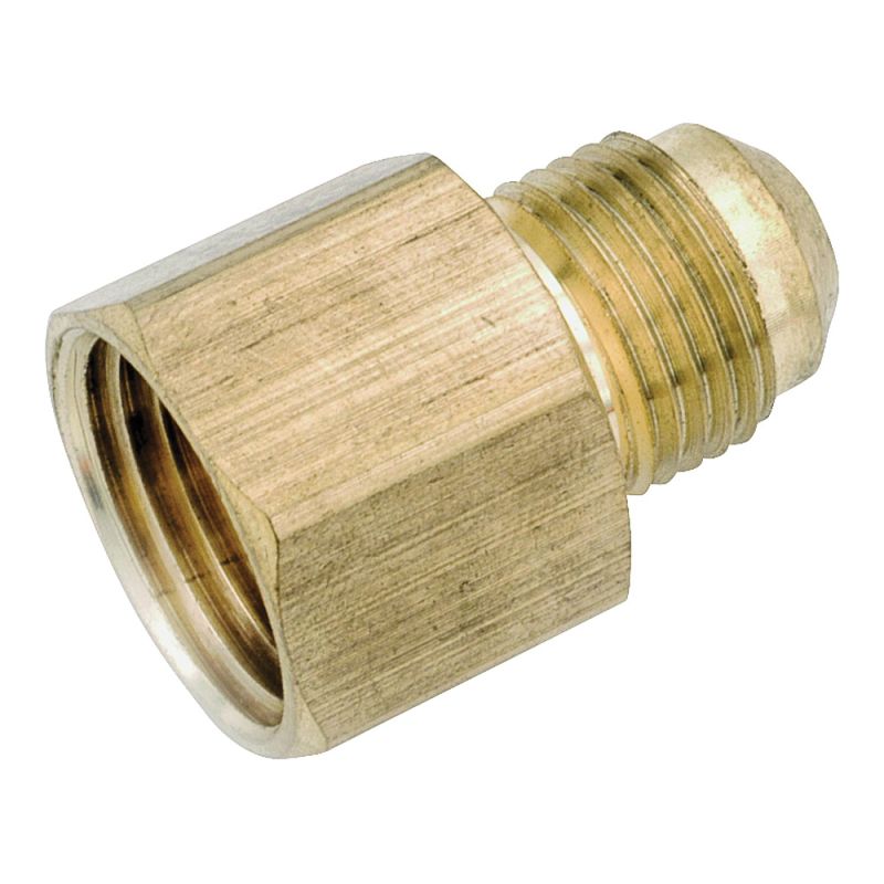 Anderson Metals 754046-1008 Tube Coupling, 5/8 x 1/2 in, Flare x FNPT, Brass