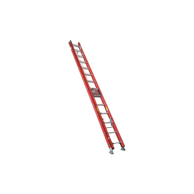 Werner D6228-2 Extension Ladder, 27 ft H Reach, 300 lb, Fiberglass 28 Ft