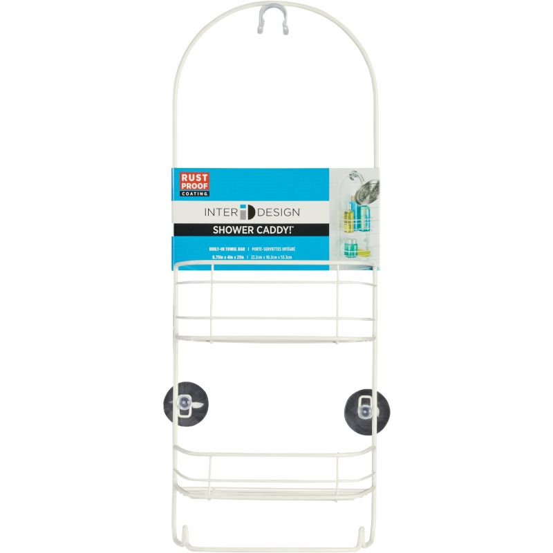 iDesign Rondo 2-Basket White Shower Caddy White