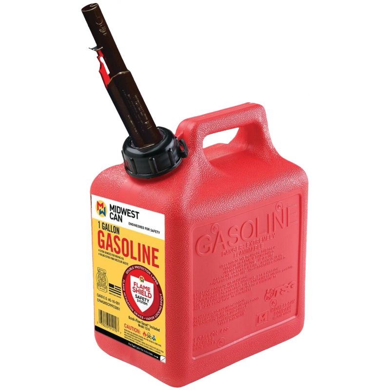 Midwest Can Auto Shut-Off Fuel Can 1 Gal., Red