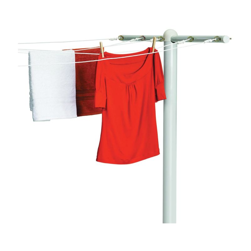 Honey-Can-Do DRY-01452 Drying Pole, 3 in OAW, 45-3/4 in OAD, Steel White