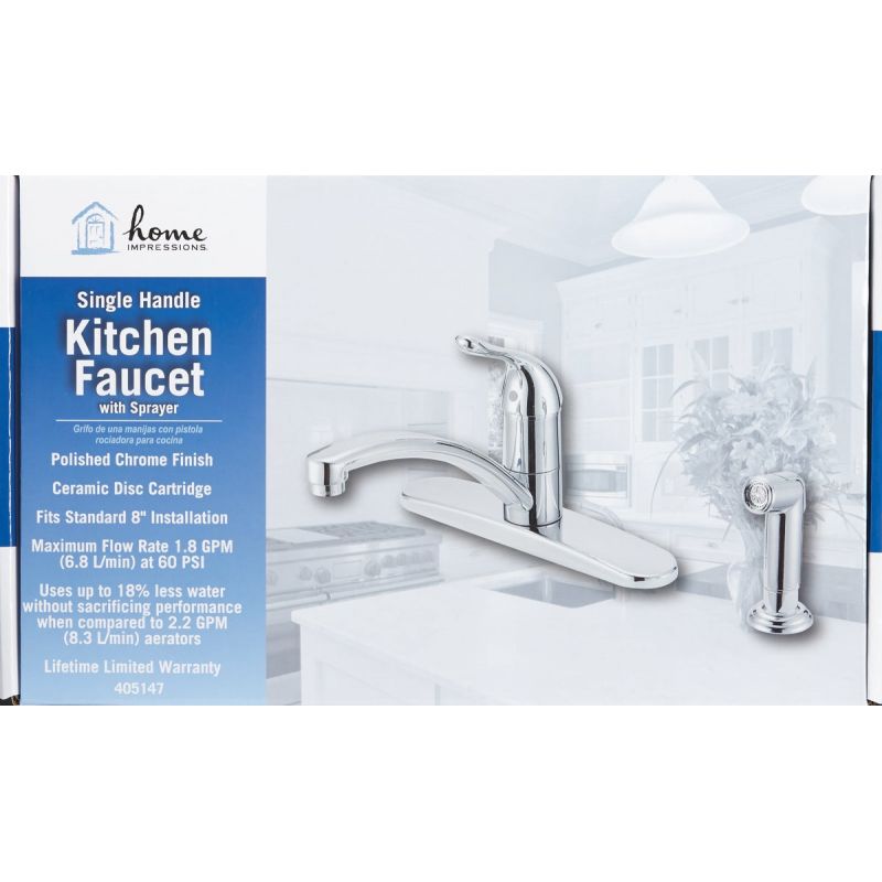 Home Impressions Single Handle Kitchen Faucet with Side Spray