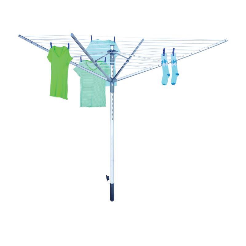 Honey-Can-Do DRY-04252 Umbrella Clothes Dryer, 78 in L, Aluminum, Silver Silver