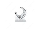 Richelieu T34456140 Utility Hook Rack, 10 kg, 4-Hook, Metal, Chrome Gray/White
