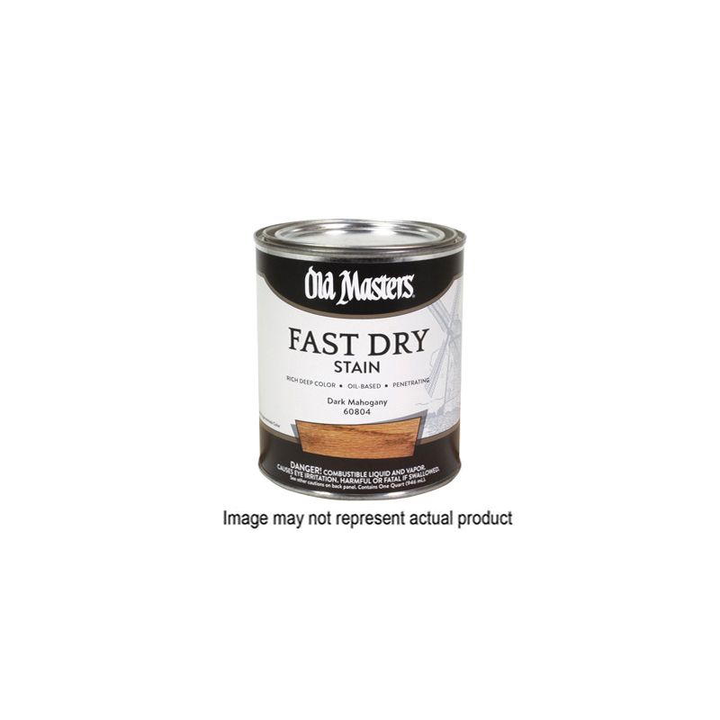 Old Masters 61604 Fast Dry Stain, Natural Walnut, Liquid, 1 qt Natural Walnut