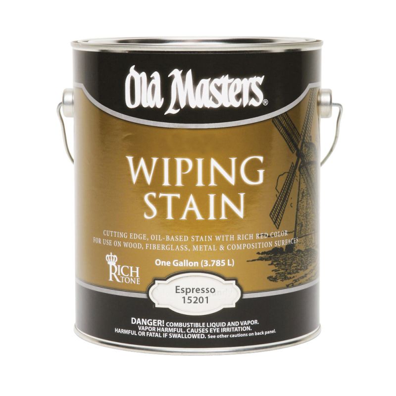 Old Masters 15201 Wiping Stain, Clear, Espresso, Liquid, 1 gal Espresso (Pack of 2)