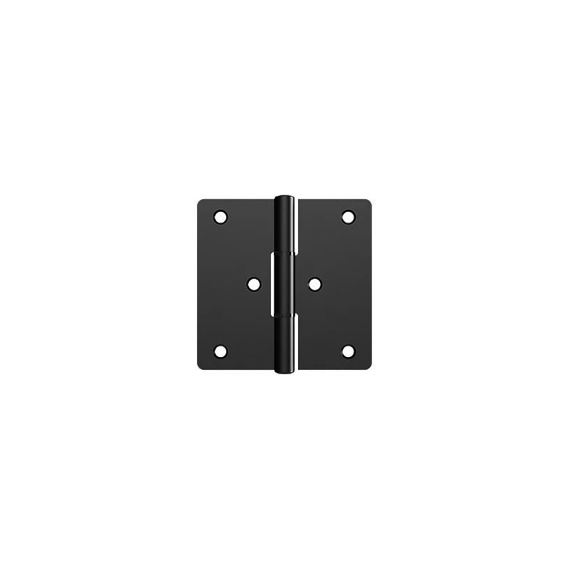 National Hardware N166-024 Modern Square Gate Hinge, Steel, Black, Tapping Screws Mounting Black
