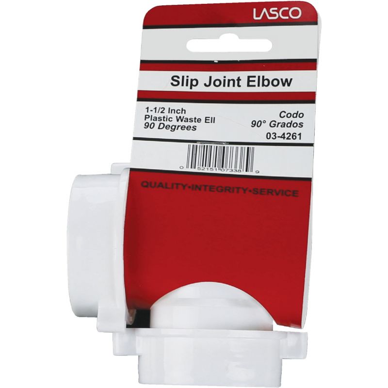 Lasco Plastic 90 Degrees Slip Joint Elbow 1-1/2 In.
