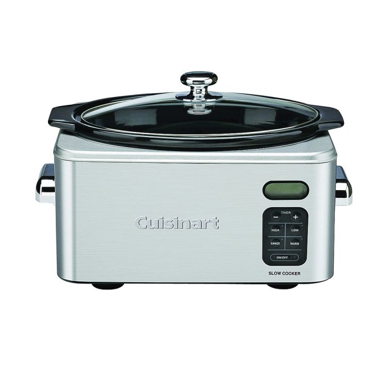 Cuisinart PSC-650 Slow Cooker, 6.5 qt Capacity, 320 W, Touchpad Control, Ceramic/Stainless Steel 6.5 Qt